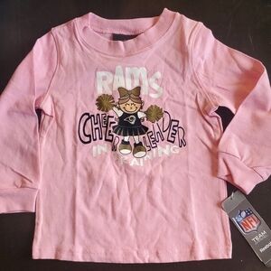 NWT NFL Rams Long Sleeve T-Shirt Sz 24 mths